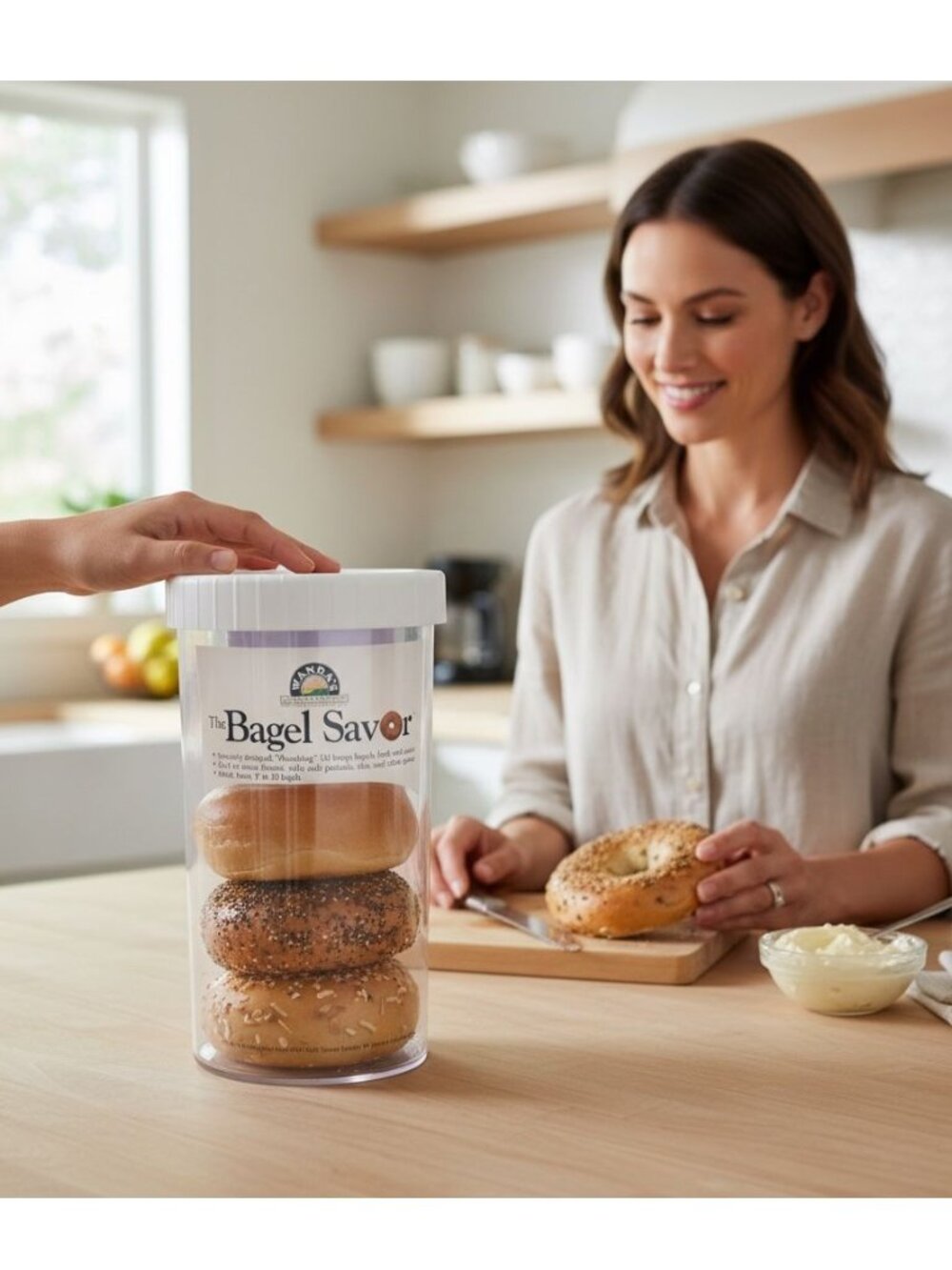 The Bagel Savor Airtight Container With Breathing Lid